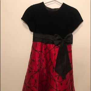 🌸 Jona Michelle kids dress red & black